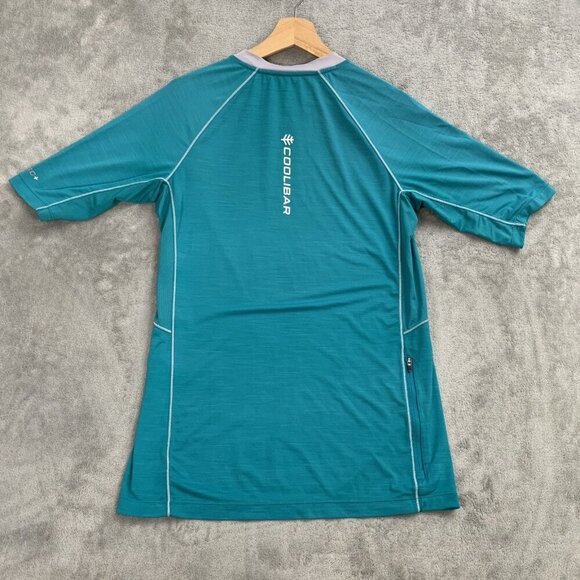 Coolibar Shirt Men's Small Teal Agility Short Sleeve Performance Tee UPF 50+ - Picture 7 of 9